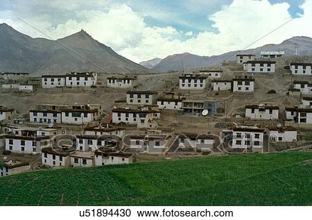 Kibber Village View Large Photo Image Stock Image - Kibber Village. Fotosearch