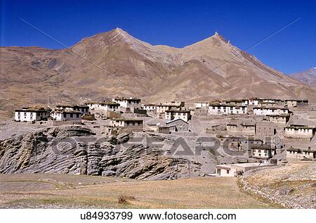 Stock Photo - Kibber village. Fotosearch