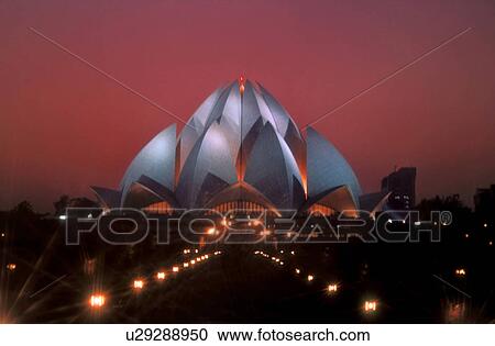 Stock Image - Lotus temple. Fotosearch