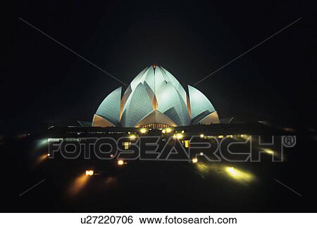 Lotus temple View Large Photo Image Stock Photograph - Lotus temple. Fotosearch