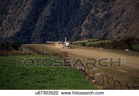 Stock Image - Lukla Airport. Fotosearch
