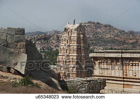 Main tower of Virupaksha Temple View Large Photo Image Stock Image - Main tower of Virupaksha Temple . Fotosearch