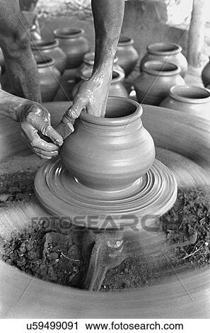 Making earthen pots View Large Photo Image Stock Image - Making earthen pots. Fotosearch