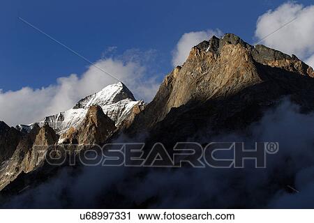 Stock Image - Mountain peak. Fotosearch
