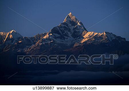 Mt Fishtail View Large Photo Image Stock Photo - Mt Fishtail. Fotosearch