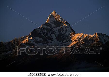 Mt Fishtail View Large Photo Image Stock Photo - Mt Fishtail. Fotosearch