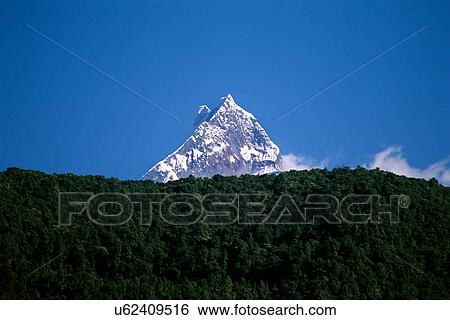 Mt Fishtail View Large Photo Image Stock Photograph - Mt Fishtail. Fotosearch