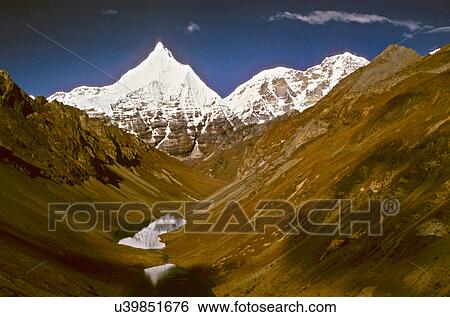 Mt Jichudrake and lake Tsophu View Large Photo Image Stock Photograph - Mt Jichudrake and lake Tsophu. Fotosearch
