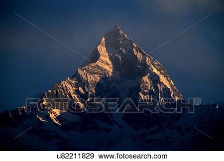 MtFishtail View Large Photo Image Stock Photo - MtFishtail. Fotosearch