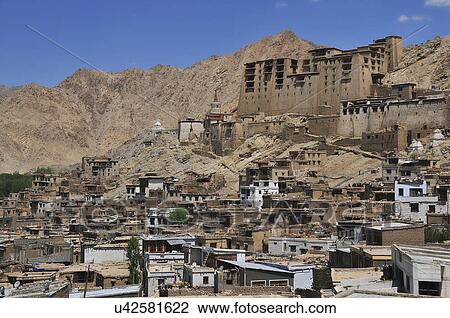 Old town in Leh View Large Photo Image Stock Image - Old town in Leh . Fotosearch