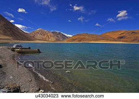 Pangong Lake View Large Photo Image Stock Image - Pangong Lake. Fotosearch