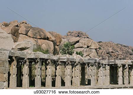 Pillared pavilions of Achyuta Raya Temple  View Large Photo Image Stock Photograph - Pillared pavilions of Achyuta Raya Temple . Fotosearch