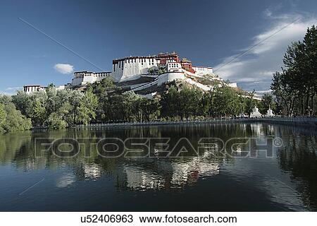 Potala Palace View Large Photo Image Stock Image - Potala Palace. Fotosearch