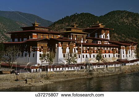 Punakha Dzong View Large Photo Image Stock Photo - Punakha Dzong. Fotosearch