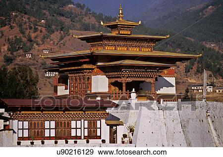 Punakha Dzong View Large Photo Image Stock Photo - Punakha Dzong. Fotosearch