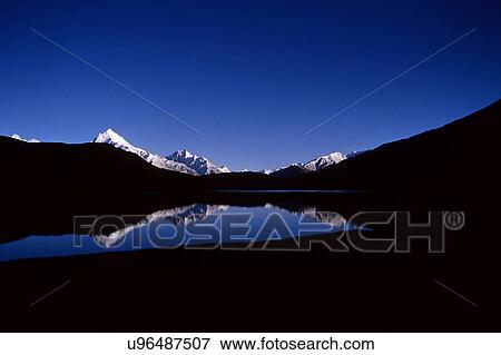 Reflection of mountain in Chandertal View Large Photo Image Stock Photo - Reflection of mountain in Chandertal. Fotosearch