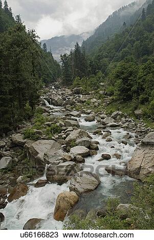 River flowing through mountains View Large Photo Image Stock Image - River flowing through mountains. Fotosearch