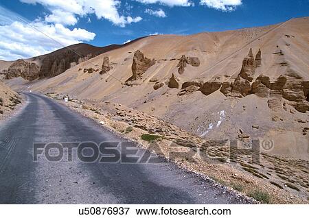 Road from Rekong Peo to Tabo View Large Photo Image Stock Photo - Road from Rekong Peo to Tabo. Fotosearch