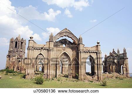 Ruined rosary church of Gothic architecture View Large Photo Image Stock Photograph - Ruined rosary church of Gothic architecture . Fotosearch