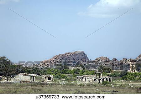 Ruins of Hampi View Large Photo Image Stock Image - Ruins of Hampi . Fotosearch