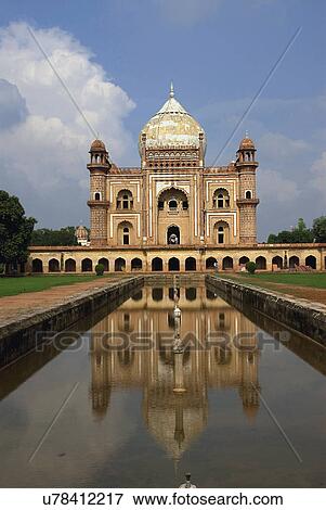 Safdarjung Tomb and its reflection View Large Photo Image Stock Photo - Safdarjung Tomb and its reflection. Fotosearch