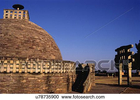 Sanchi Stupa View Large Photo Image Stock Image - Sanchi Stupa. Fotosearch