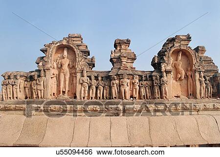 Sculptures at Hazara Rama Temple View Large Photo Image Stock Photograph - Sculptures at Hazara Rama Temple . Fotosearch