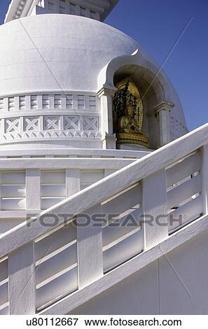 Shanti stupa at Rajgir View Large Photo Image Stock Photo - Shanti stupa at Rajgir. Fotosearch