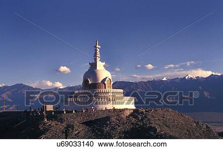 Shanti Stupa View Large Photo Image Stock Image - Shanti Stupa. Fotosearch