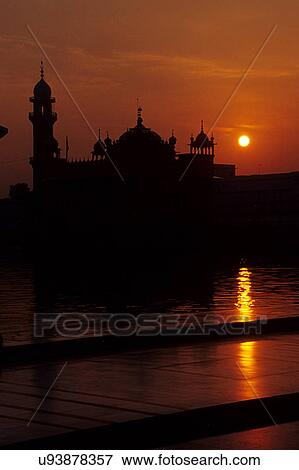 Silhouette of a Golden temple View Large Photo Image Stock Photo - Silhouette of a Golden temple. Fotosearch