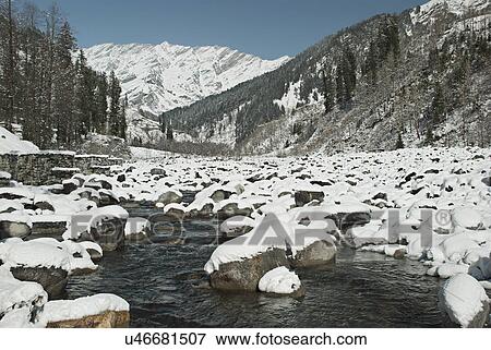 Solang Valley View Large Photo Image Stock Photo - Solang Valley . Fotosearch