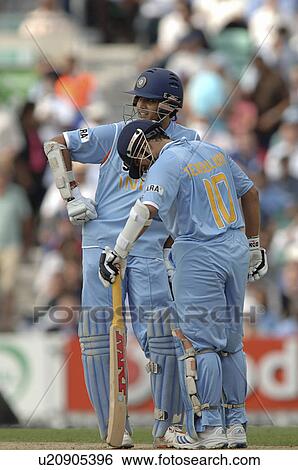 Stock Photograph - Sourav Ganguly and Sachin Tendulkar. Fotosearch