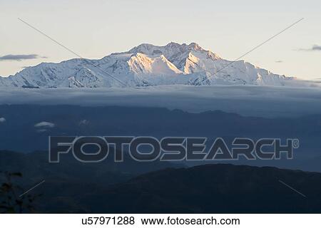 Sunrise on Mount Kangchenjunga View Large Photo Image Stock Photo - Sunrise on Mount Kangchenjunga . Fotosearch