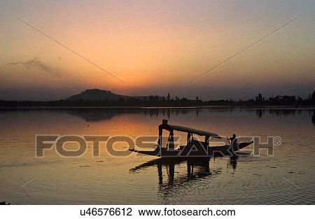 Sunset in Dal Lake View Large Photo Image Stock Image - Sunset in Dal Lake. Fotosearch