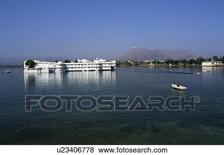 The Lake Palace Hotel View Large Photo Image Stock Photo - The Lake Palace Hotel. Fotosearch