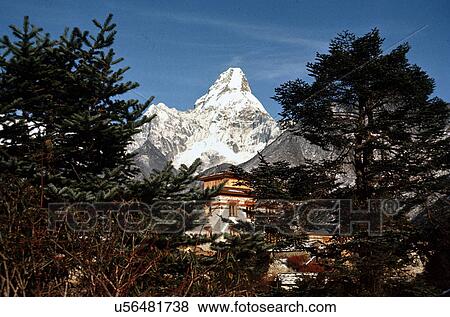 Stock Photo - Thyangboche monastery. Fotosearch