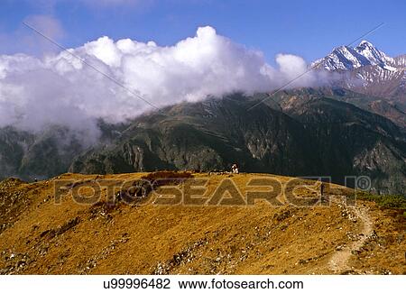 Trekking View Large Photo Image Stock Image - Trekking. Fotosearch
