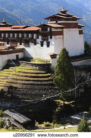 Stock Image - Trongsa Dzong. Fotosearch