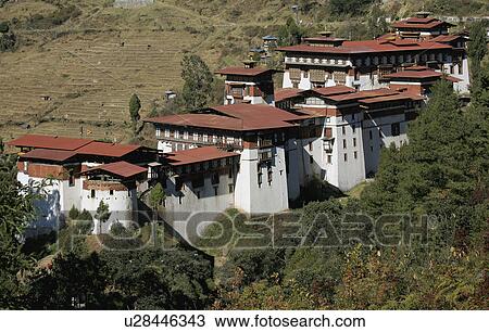 Trongsa Dzong View Large Photo Image Stock Image - Trongsa Dzong. Fotosearch