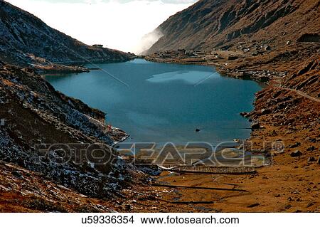 Tsomgo Lake View Large Photo Image Picture - Tsomgo Lake. Fotosearch