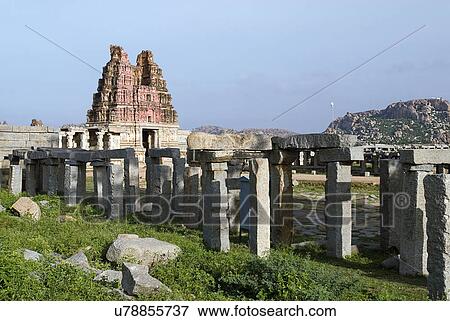 Vitthala Temple and pillared bazaar View Large Photo Image Stock Photo - Vitthala Temple and pillared bazaar. Fotosearch