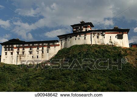 Stock Image - Wangduephodrang Dzong. Fotosearch