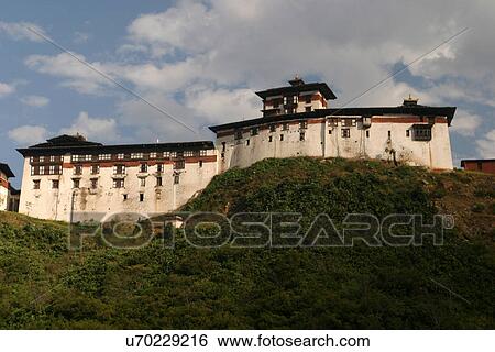 Wangduephodrang Dzong View Large Photo Image Stock Photograph - Wangduephodrang Dzong. Fotosearch