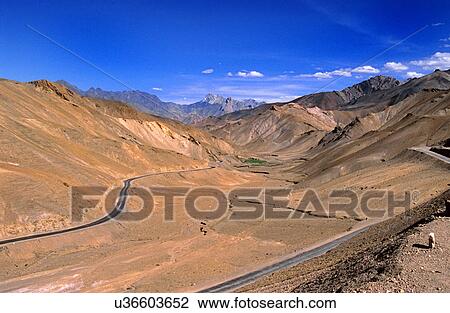 Stock Image - Way from Leh to Kargil. Fotosearch