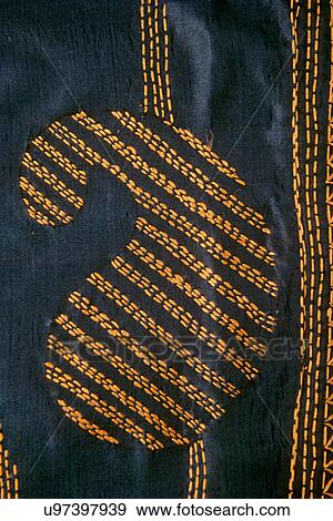 Stock Photo - Woven mango motif. Fotosearch