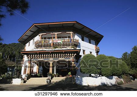 Zangdhopelri Hotel View Large Photo Image Stock Photograph - Zangdhopelri Hotel. Fotosearch