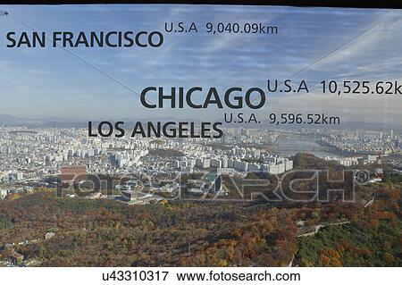 Aerial view of Seoul South Korea Skyline Asia - view from Seoul Tower hilltop View Large Photo Image Stock Photo - Aerial view of Seoul South Korea Skyline Asia - view from Seoul Tower hilltop. Fotosearch
