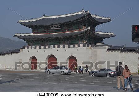 Stock Photo - Ancient Palace - Seoul, South Korea, Asia. Fotosearch