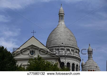 Stock Image - Basilica of the Sacred Heart, Paris, Ile-de-France. Fotosearch