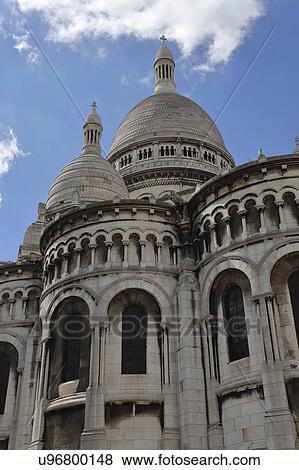 Stock Photo - Basilica of the Sacred Heart, Paris, Ile-de-France. Fotosearch